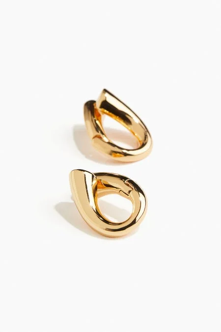 H&M Gold-plated hoop earrings